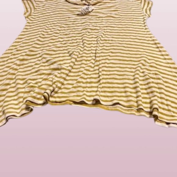 Mustard Stripe Sharkbite Shirt   (2) - Picture 4 of 11